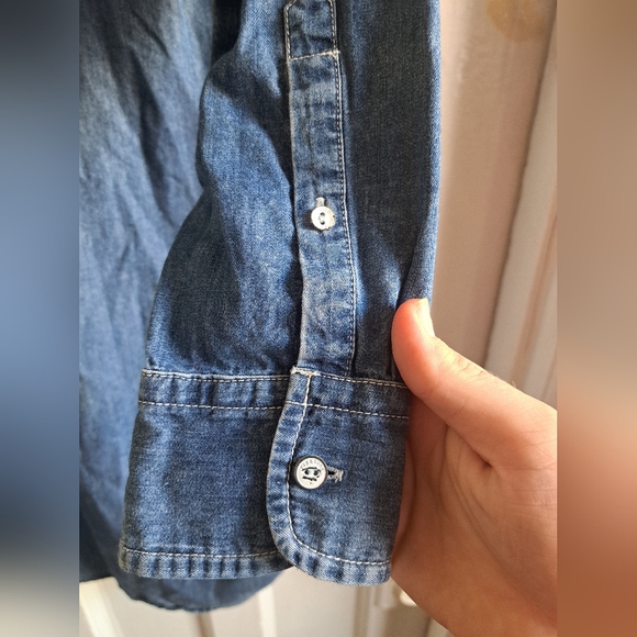 Size Small Rag & Bone Chambray Dress - Denim Shirtdress - Oversized Denim Shirt - Picture 8 of 10